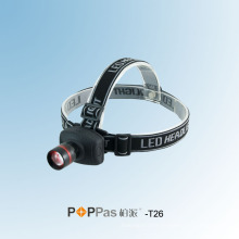 Zoom Réglable Aluminium CREE Xr-E Q5 LED Lampe frontale (POPPAS-T26)